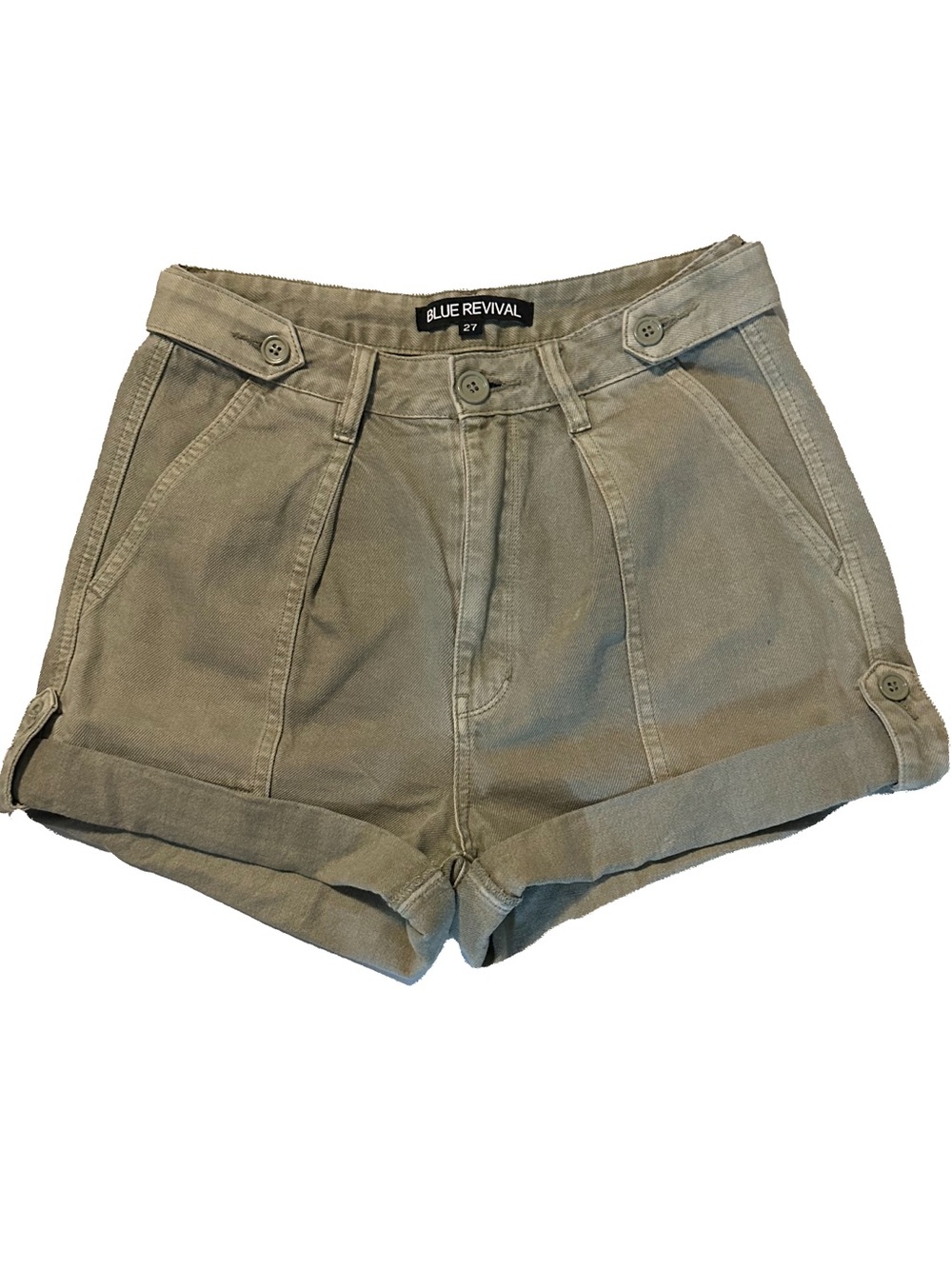 Blue Revival High-Rise Shorts 27
